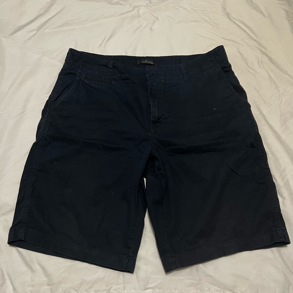 Marc Anthony Dark Blue Flat Front Shorts